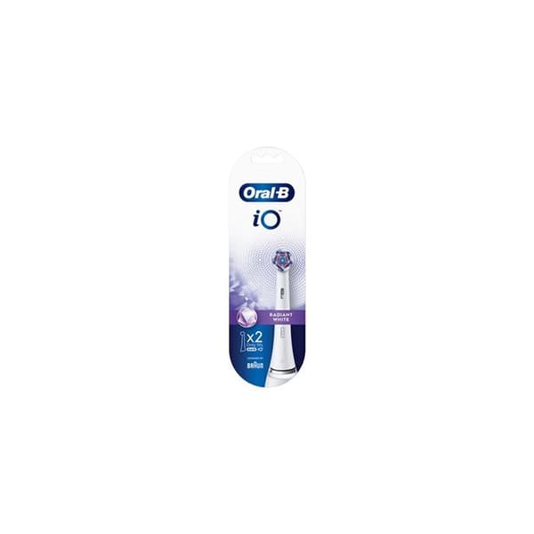 Tandborste - Oral-B - iO Radiant White - 2 stycken - Vit - Byten varje 3 månader