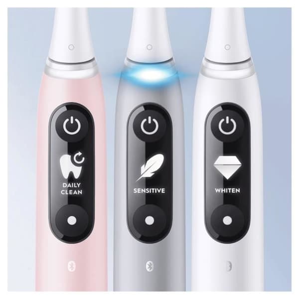 Oral-B iO 6S grå Bluetooth-ansluten elektrisk tandborste, 2 borsthuvuden, 1 resväska