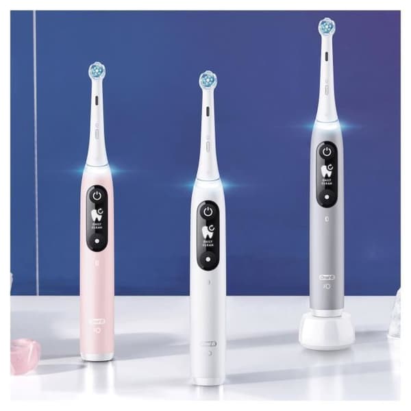 Oral-B iO 6S grå Bluetooth-ansluten elektrisk tandborste, 2 borsthuvuden, 1 resväska