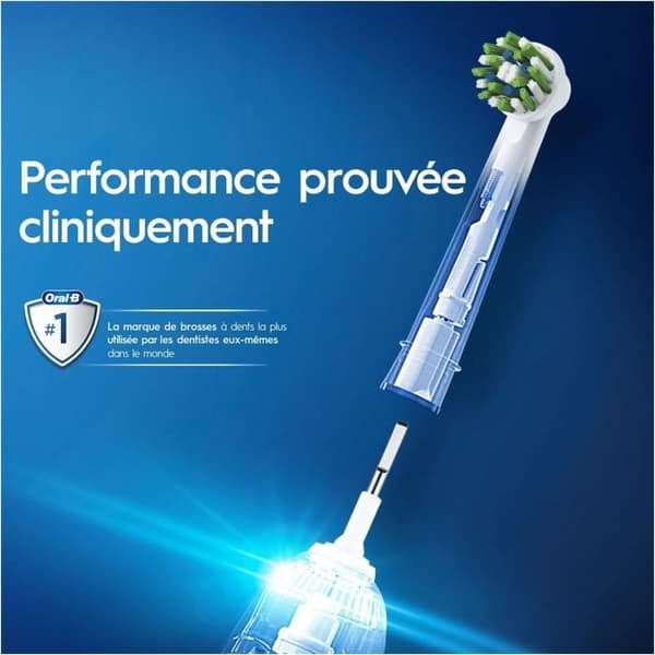 ORAL-B CrossAction borsthuvud - CleanMaximiser Technology - Paket med 3