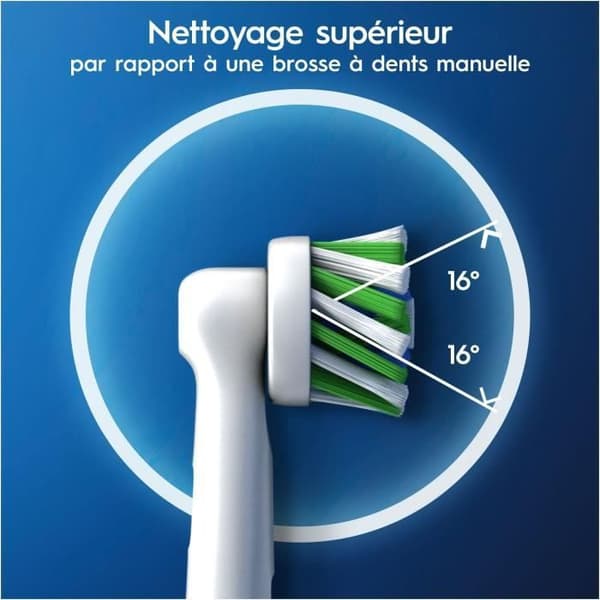 ORAL-B CrossAction borsthuvud - CleanMaximiser Technology - Paket med 3