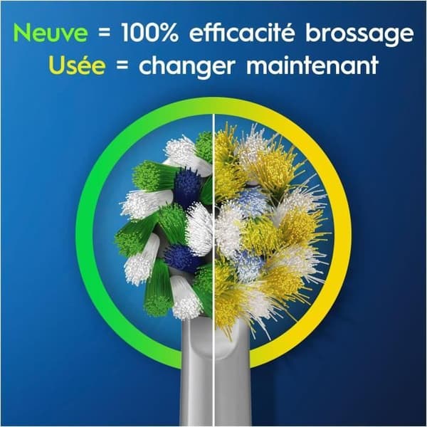 ORAL-B CrossAction borsthuvud - CleanMaximiser Technology - Paket med 3