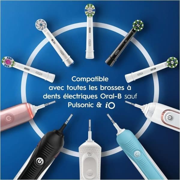 ORAL-B CrossAction borsthuvud - CleanMaximiser Technology - Paket med 3