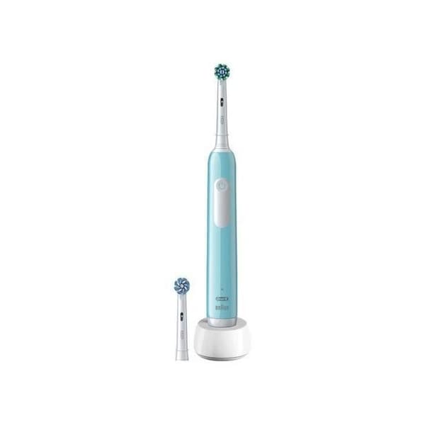 Oral B PRO 1 BLUE CROSS ACTION eltandborste + 1 BROSSETT