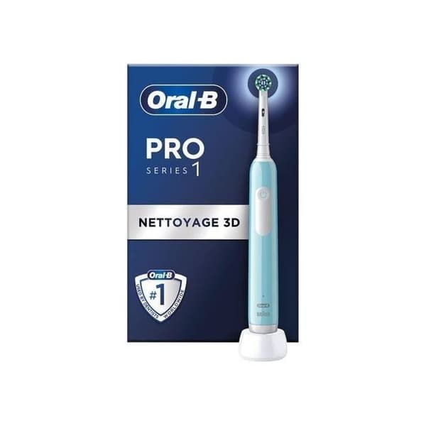 Oral B PRO 1 BLUE CROSS ACTION eltandborste + 1 BROSSETT