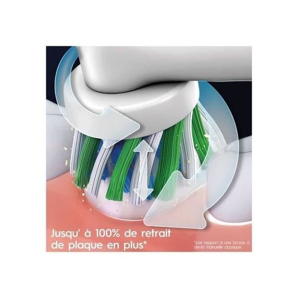 Oral B PRO 1 BLUE CROSS ACTION eltandborste + 1 BROSSETT