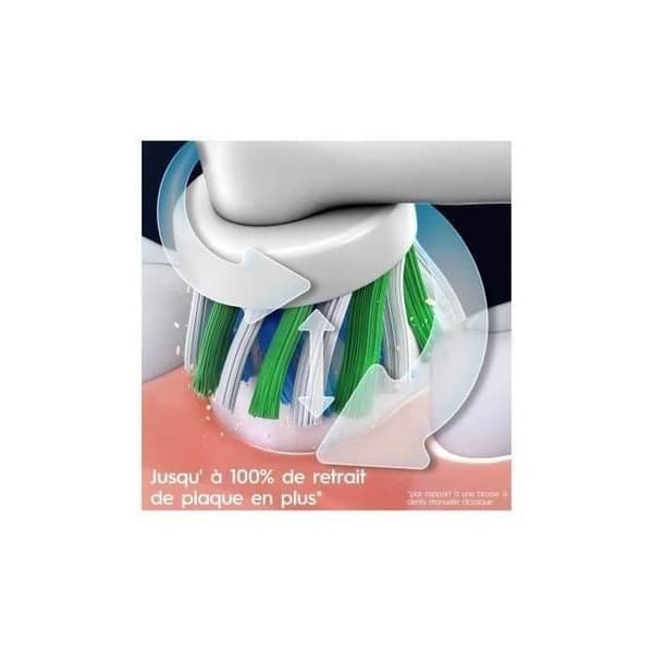 Oral B PRO 1 BLUE CROSS ACTION eltandborste + 1 BROSSETT