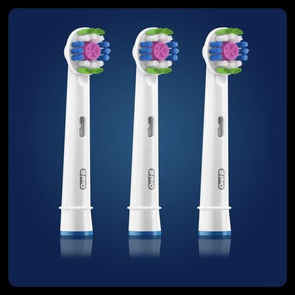 Oral-B 3D White - 3-pack elektriska tandborsthuvuden med CleanMaximiser-teknik