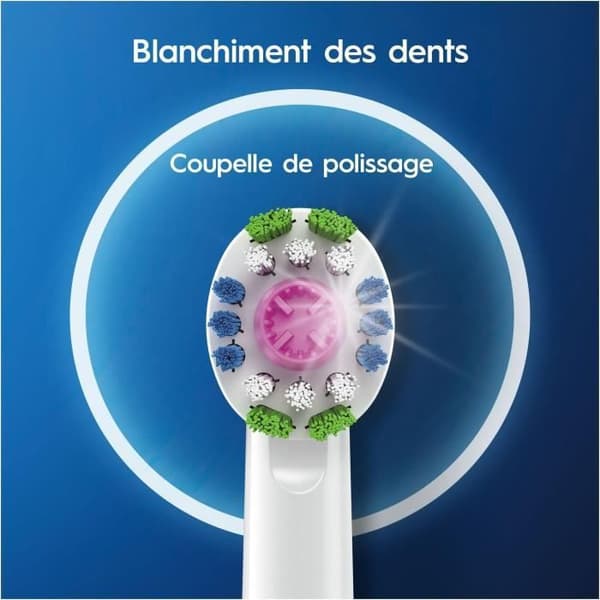 Oral-B 3D White - 3-pack elektriska tandborsthuvuden med CleanMaximiser-teknik