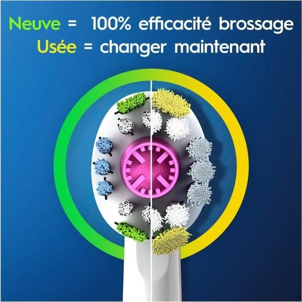 Oral-B 3D White - 3-pack elektriska tandborsthuvuden med CleanMaximiser-teknik
