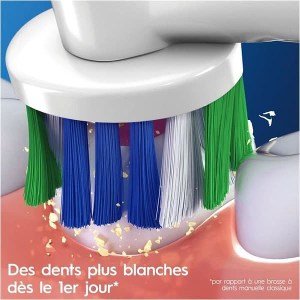 Oral-B 3D White - 3-pack elektriska tandborsthuvuden med CleanMaximiser-teknik
