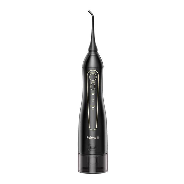 Sonic tandborste med spetssats och vatten fosser FairyWill FW-5020E + FW-E11 (svart)