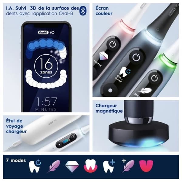 Oral-B iO 9 Special Edition - Med reseväska, borsthållare och magnetisk påse - Blå - Elektrisk tandborste co