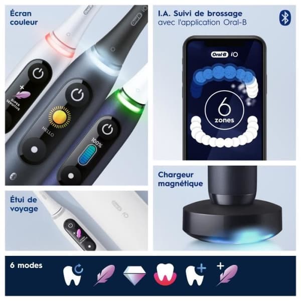 Oral-B iO 8N eltandborste - Lila - Med reseväska och borsthållare