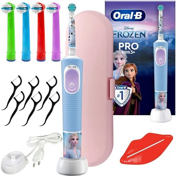Oral-B Vitality Pro D103 Jelly tandborste + 4x EB-10A färgersättningstips + rosa fodral