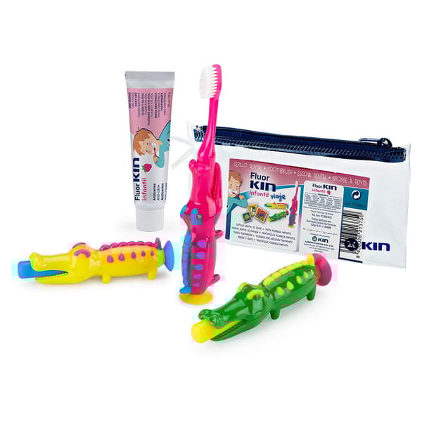 FLUORKIN INFANTIL VIAJE COCODRILO set 3 pz