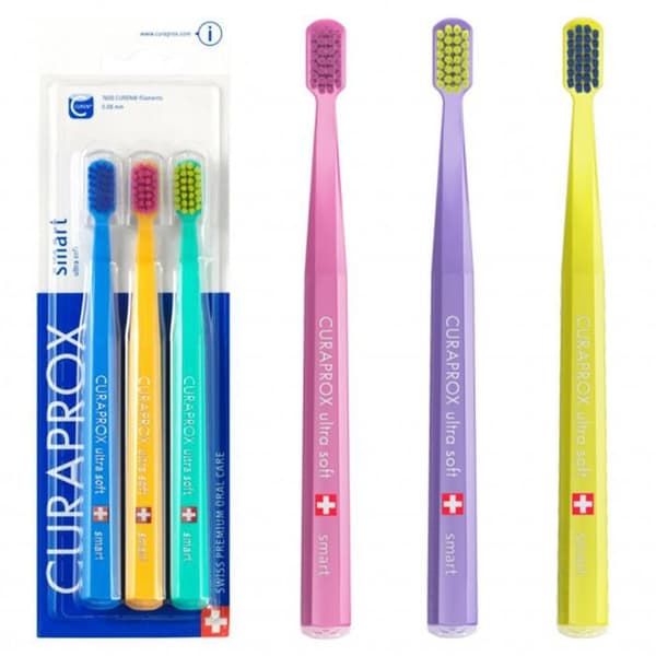 Tandborste - CURAPROX - CS 7600 - Litet huvud - 7600 Curen-fibrer - Oktagonalt handtag