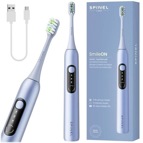 Elektrisk tandborste - SPINEL CARE - SmileOn - 3 lägen - USB-C - Blå
