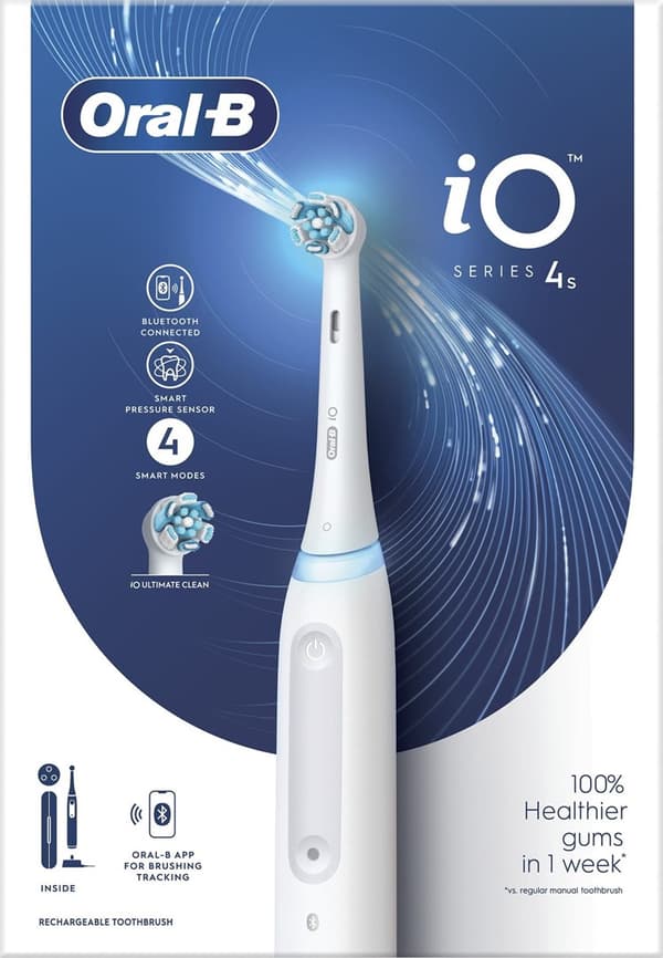 Oral-B iO 4S Vibrerande tandborste för vuxna Vit