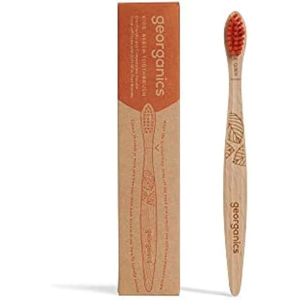 Tandborste - GEORGANICS - Bambu - Mjuka borst - Ekologiskt - Biologiskt nedbrytbart