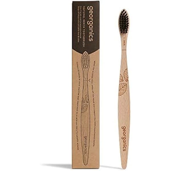 Tandborste - GEORGANICS - Bambu - Mjuka kolborst - Biologiskt nedbrytbart - Blandat