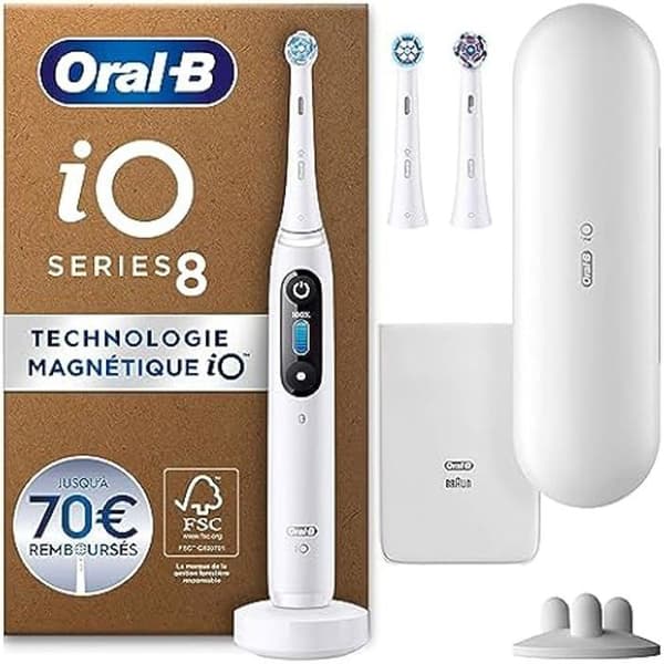 Elektrisk tandborste - ORAL-B - iO 8 - Trycksensor - 6 borstlägen - Tillbehör ingår