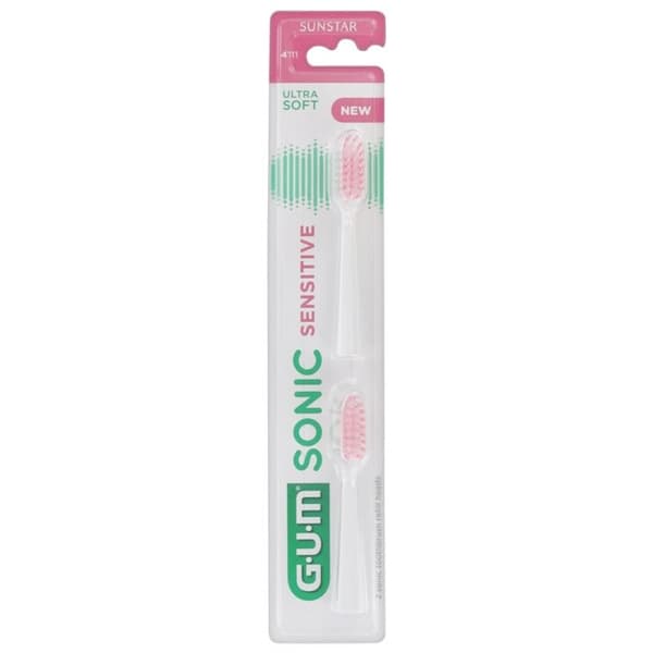 Tandborsthuvuden - GUM - Sonic Sensitive - Ultra Soft - Hypoallergenisk - 2 enheter