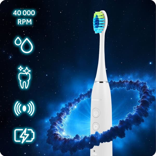 Berdsen Galaxy Sonic Tandbørste Hvid