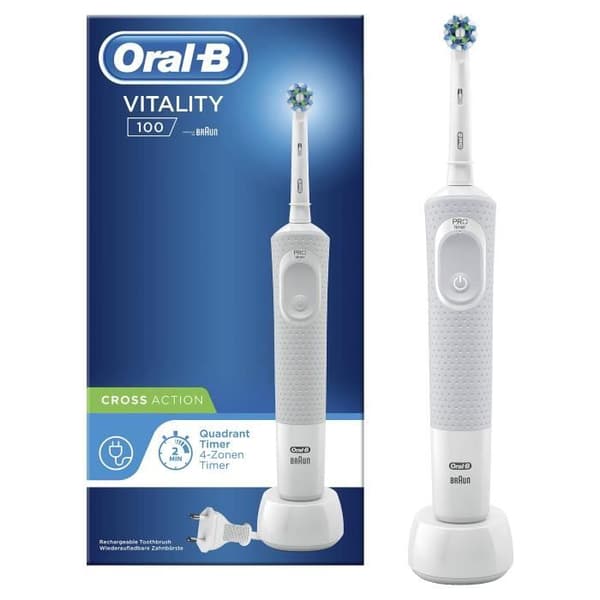 Oral-B Vitality 100 elektrisk tandborste - Vit - Oscillerande - 2 min timer