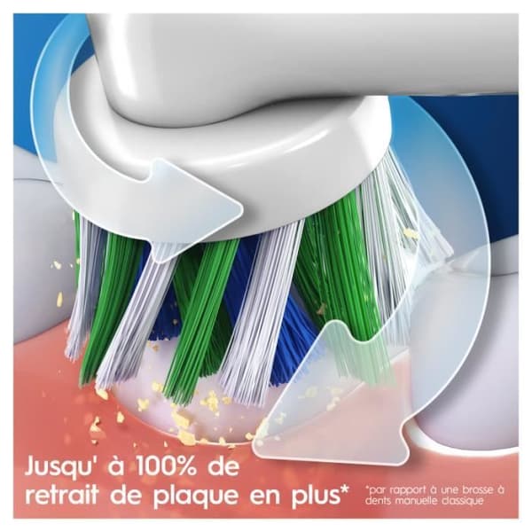 Oral-B Vitality Pro Purple elektrisk tandborste - 3 borstlägen - Batteri med lång livslängd