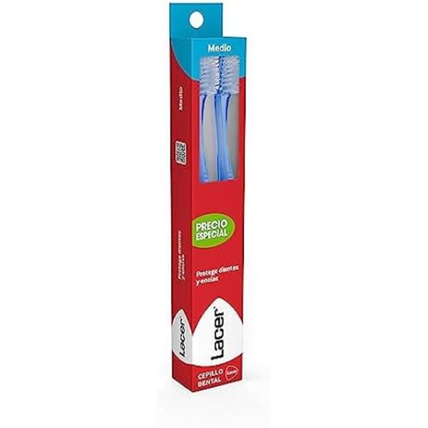 Tandborste - LACER - Technic Medio - Hypoallergenisk - 3 delar - 2 enheter