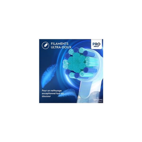 Elektrisk tandborste - Oral-B - Vitality Pro 103 - Lejonkungen - 2 lägen - Uppladdningsbar - Barn