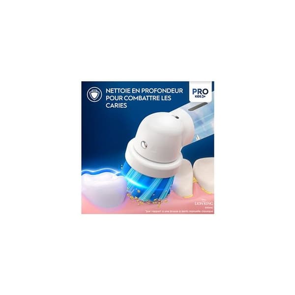 Elektrisk tandborste - Oral-B - Vitality Pro 103 - Lejonkungen - 2 lägen - Uppladdningsbar - Barn