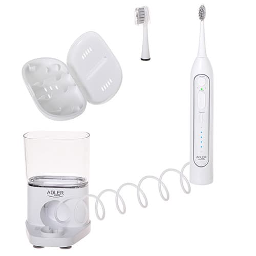 AD 2180 vit Sonic tandborste med spolare 2 i 1