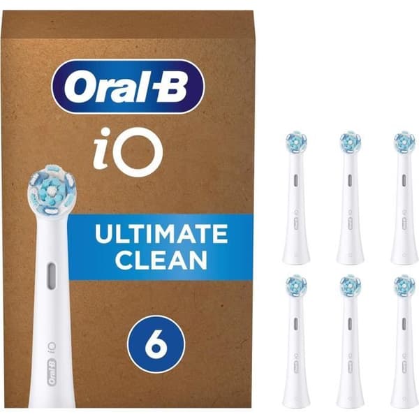Ersättningsborstar - ORAL-B - iO Ultimate Clean - 6 enheter - Borttagning av tandplack