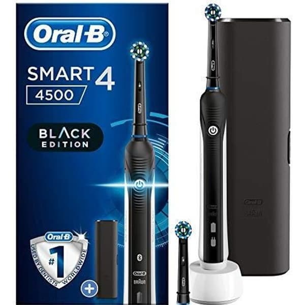 Elektrisk Tandborste - Oral-B - Smart 4 4500 - Svart - 3 Lägen - Blekning