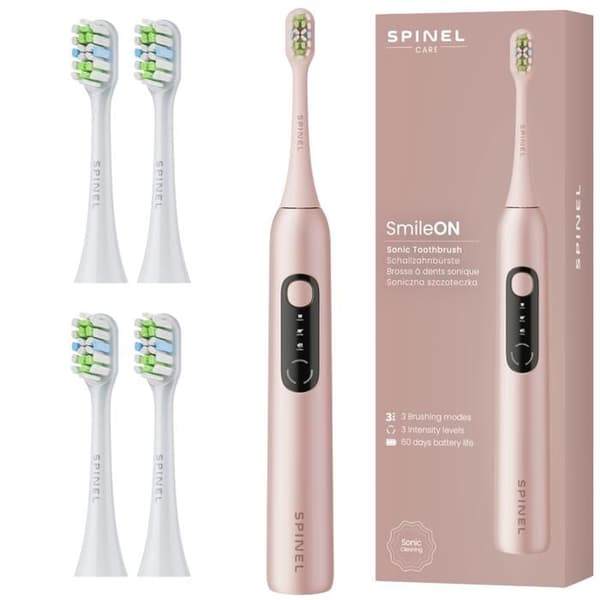 Tandborste SpinelCare SmileOn Rosa + 4 spetsar SpinelCare White
