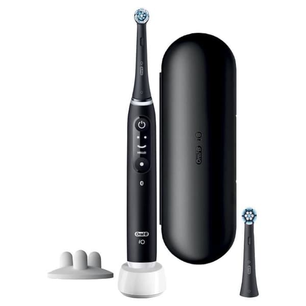 Oral-B iO 6 svart elektrisk tandborste - 3 borsthuvuden - 5 borstlägen - Integrerad timer