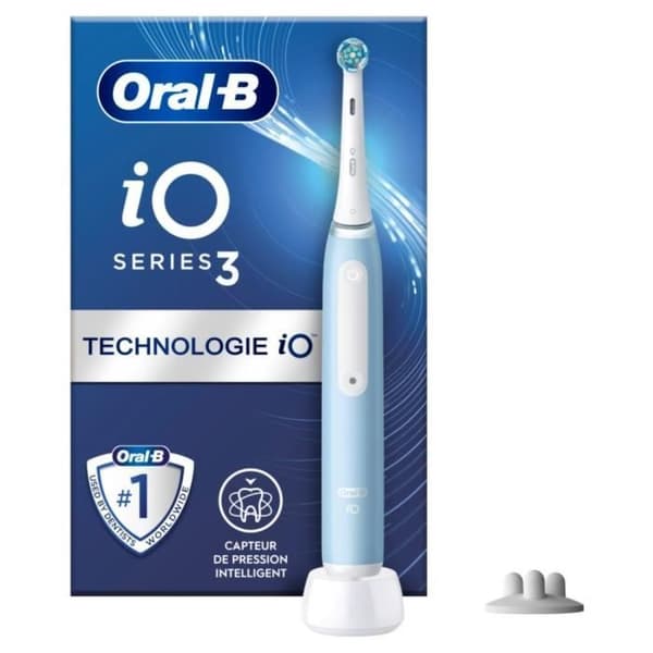 Oral-B iO 3S elektrisk tandborste Blå, 1 borsthuvud
