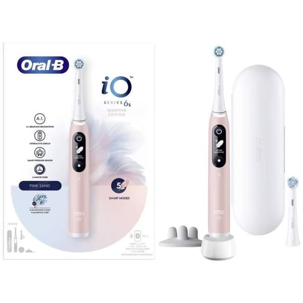 Elektrisk tandborste - ORAL-B - iO Series 6s - Oscillerande-roterande - Rosa - Blandad