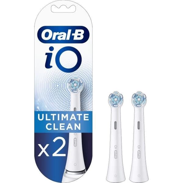 Oral-B iO Ultimate Clean borsthuvuden - Pack X2 - 100 % plackborttagning från dag 1