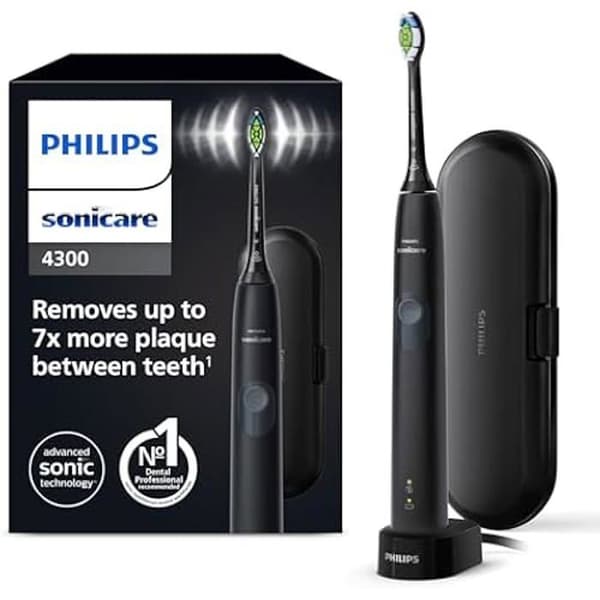 Philips Sonicare ProtectiveClean 4300, elektrisk tandborste med två intensitetsnivåer, trycksensor och