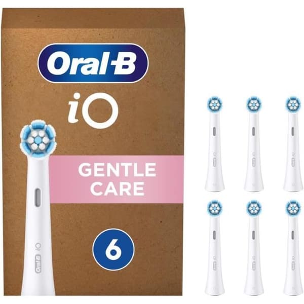 Brossette Oral-B iO Skonsam Brossette För Elektrisk Tandborste, 6-pack