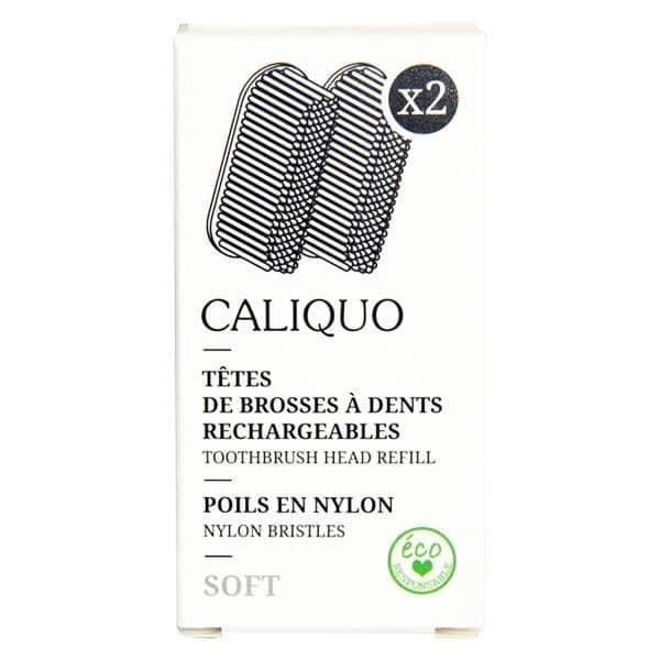 Tandborsthuvuden - Caliquo - Set om 2 - Vegansk - Ekologisk - Mjuk