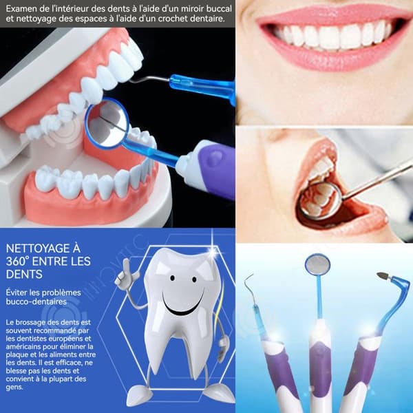 INN Dental bärbar vattentråd LED USB Elektrisk tandborste Hygien Hushållsapparater 3-delat set munvård