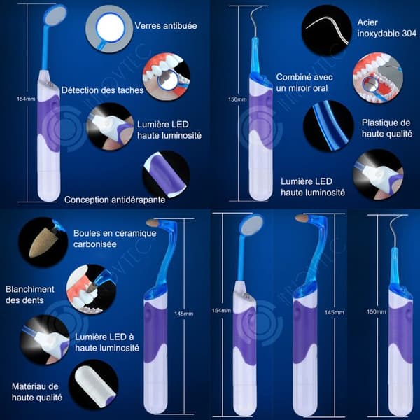 INN Dental bärbar vattentråd LED USB Elektrisk tandborste Hygien Hushållsapparater 3-delat set munvård