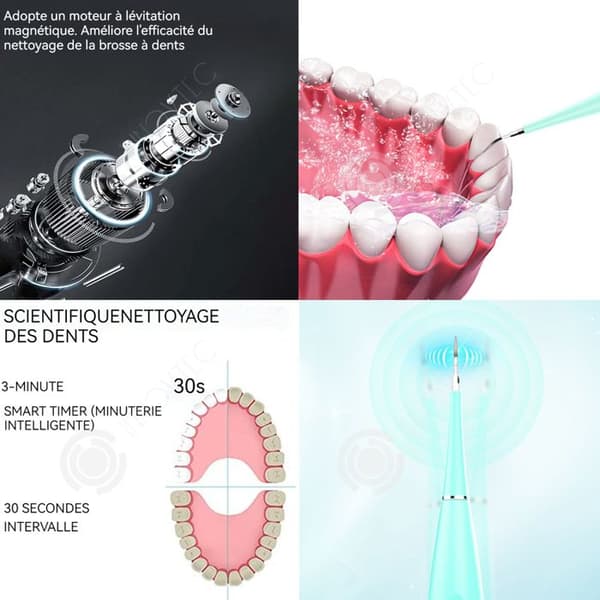 INN Dental bärbar vattentråd 1200mah IPX7 USB Laddning 5 justerbara nivåer induktionsladdning dental vattentråd