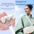 Miniatyrbild 3 av 4: INN Dental portabel vattentråd IPX7 USB Laddning 3 nivåer justering induktionsladdning Elektrisk tandborste Med ljus
