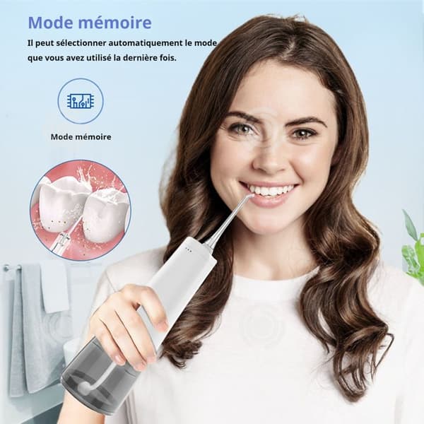 INN Dental jet vattentråd 310ml eltandspolning för terräng bärbar elektrisk tandsköljning 4 lägen svart vattentand