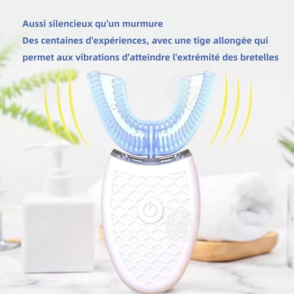 INN U-formad tandborste 48000 akustiska vibrationer per minut 10 dagars kontinuerlig användning Silikon oral irrigator